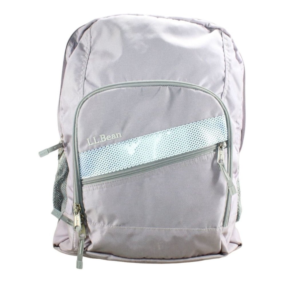 LL Bean Womens Lavender Weatherproof Nylon Deluxe Book Pack 32L Backpack